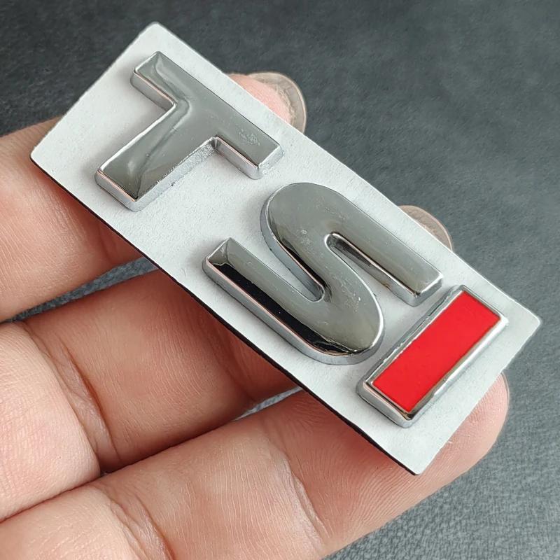 WHAQY1 3D Metal Logo TSI Emblem Letters Car Trunk Badge For VW TSI Decal Sticker Accessories