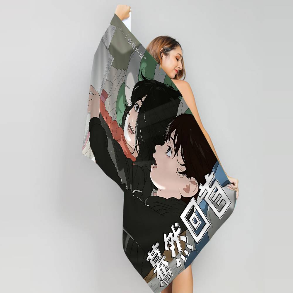 Anime Look Back Microfiber Printed Beach Towel Mountain Climbing Yoga Beach Swimming Running Absorbent Soft Towel