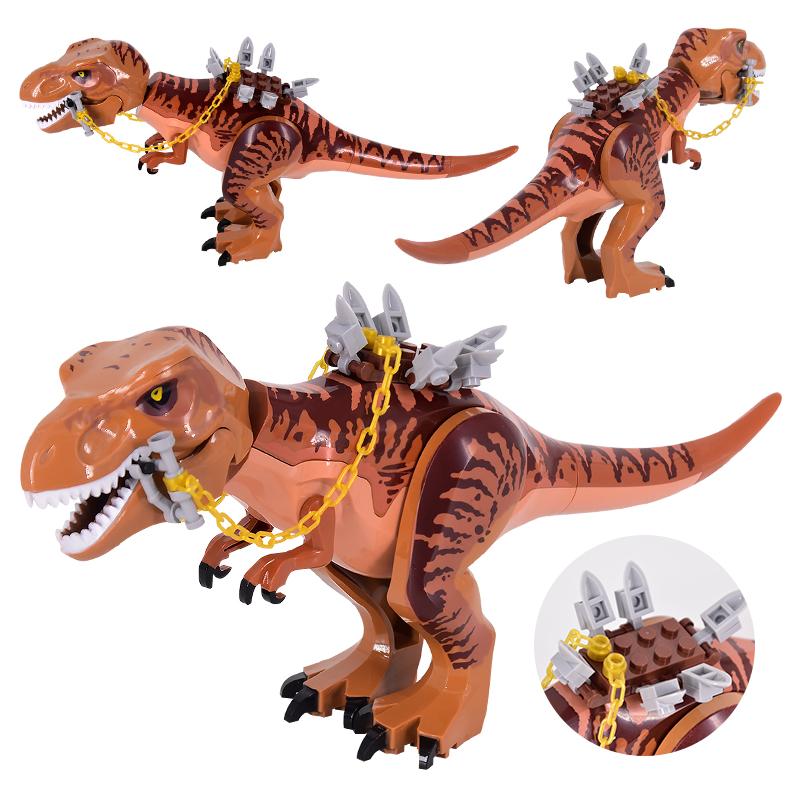 Jurassic Dinosaurs Building Blocks Brachiosaurus DIY Big Size Tyrannosaurus Action Figure Models Children Toys Animals Gifts