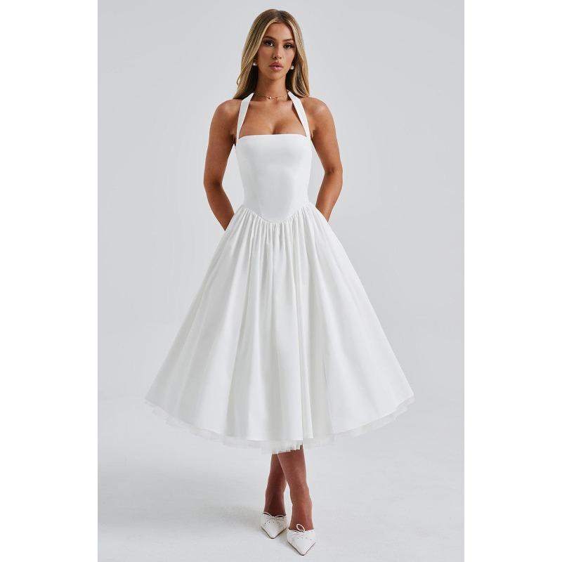 New Dress Tutu Dress Evening Dress Women s Explosive Lace-up Skirt S белый