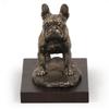 French Bulldog, Frenchie - Dog Figurine, Statue On White Marble, Trophy for Art-Dog Dog Show Exhibition