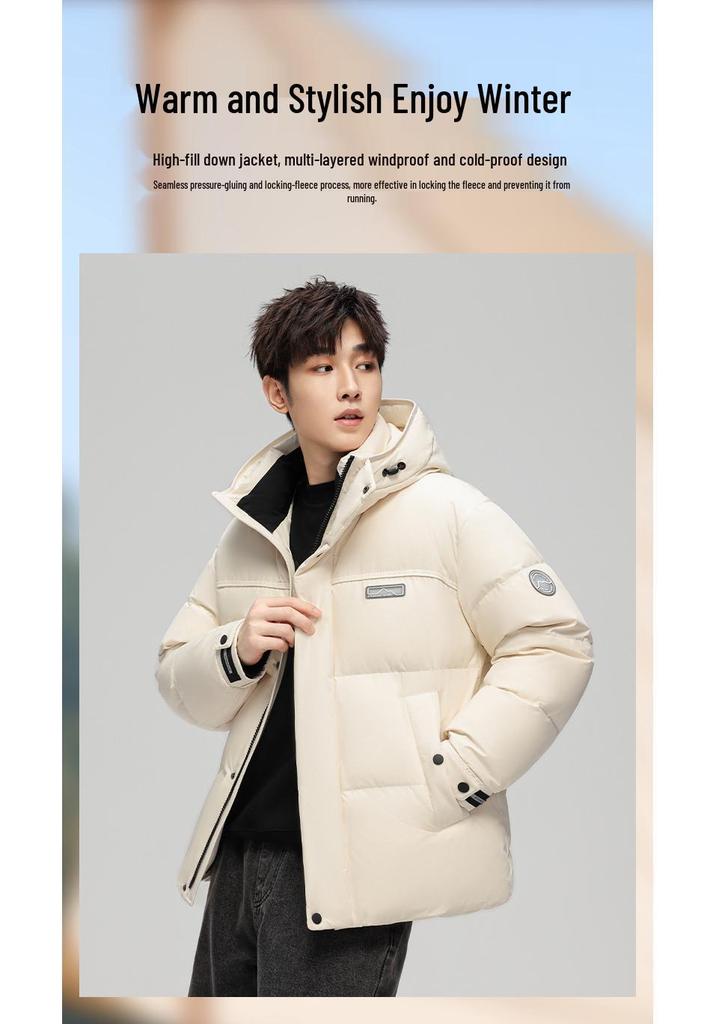 Men's Yaya Hooded Down Jacket 2026: New Autumn/Winter Fashion Warm Outerwear