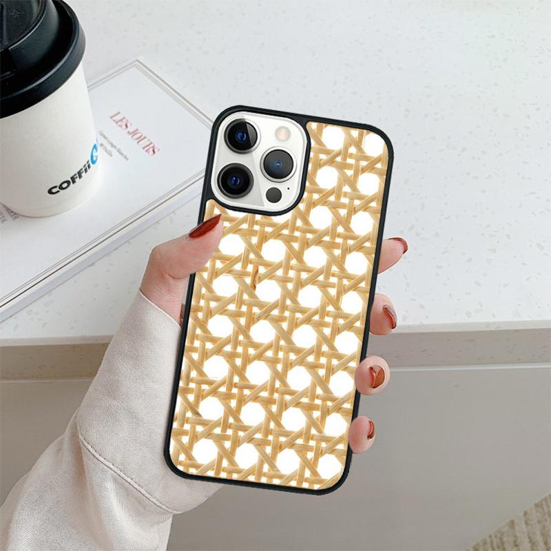 Bamboo Inlay Style Phone Case For iPhone 17 Air 16 Pro Max 15 14 Plus 12 13 Shell Cover Coque