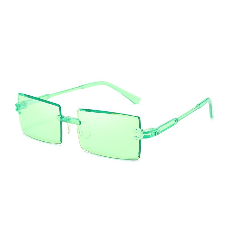 Sun Glasses Casual Men UV400 Protection Rivets Decoration Vintage Women Rectangle Luxurious