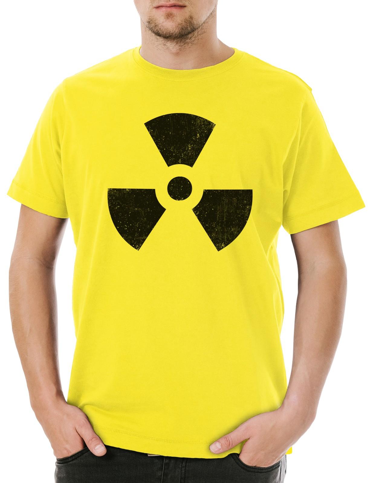Radioactive Vintage Symbol Men s T-Shirt Mens Womens Tees Top Biohazard Big Radiation Cyberhazard 3XL