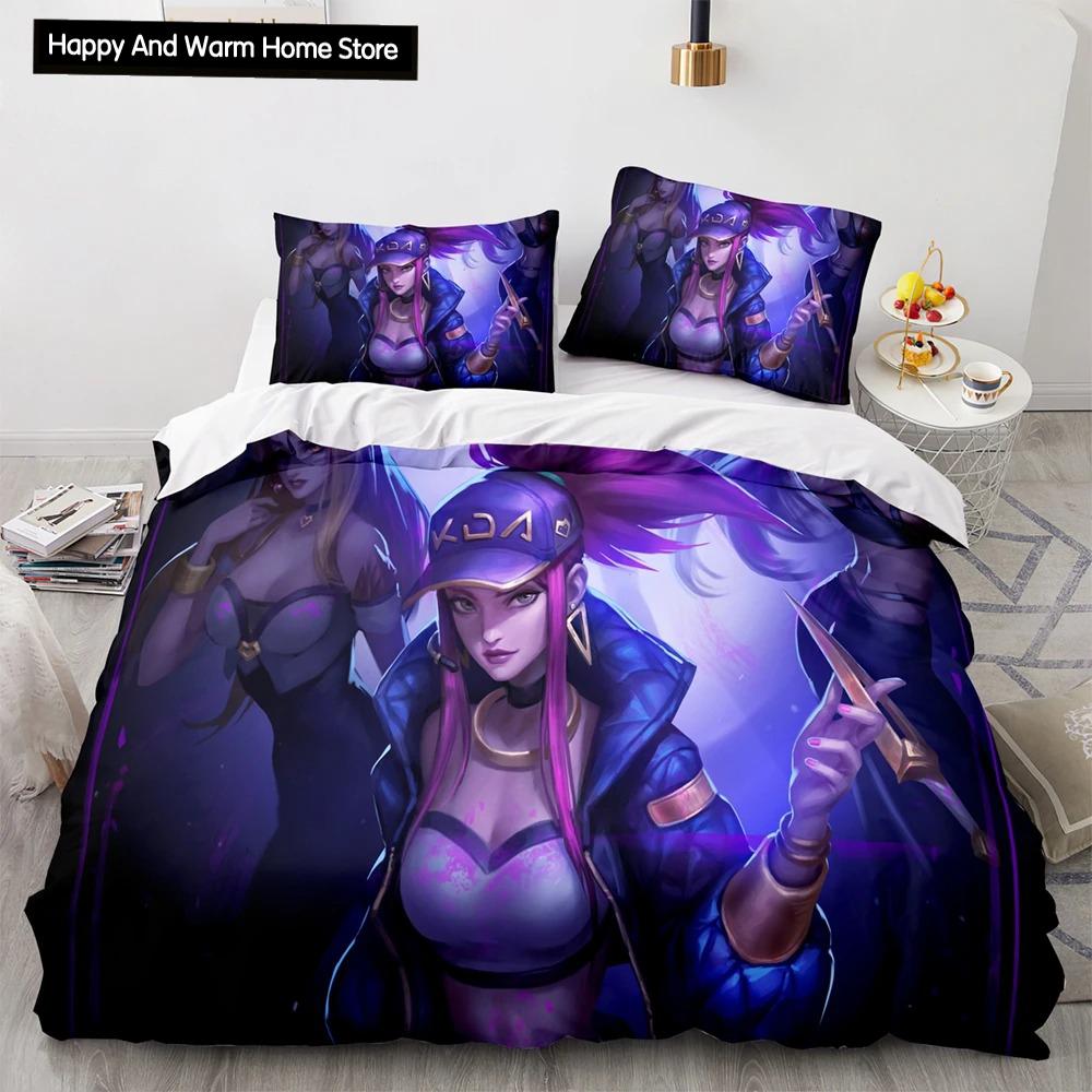 3D Print League Of Heroes Bedding Collection Single Twin Full Queen King Size Game Anime Bed Collection Aldult Boys Bedroom Duvet Cover Collections