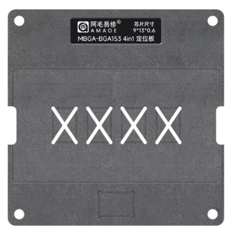 AMAOE MBGA-BGA153 BGA169 Zinnpflanzplattform Halterung EMMC EMCP UFS Speicher Flash-Chip 4-in-1 Löt-Schablone