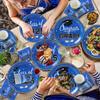 Blue Black Graduation Party Disposable Tableware Set Plate Cup Congrats Grad Class of 2025 Party Decor Graduation Party Supplies