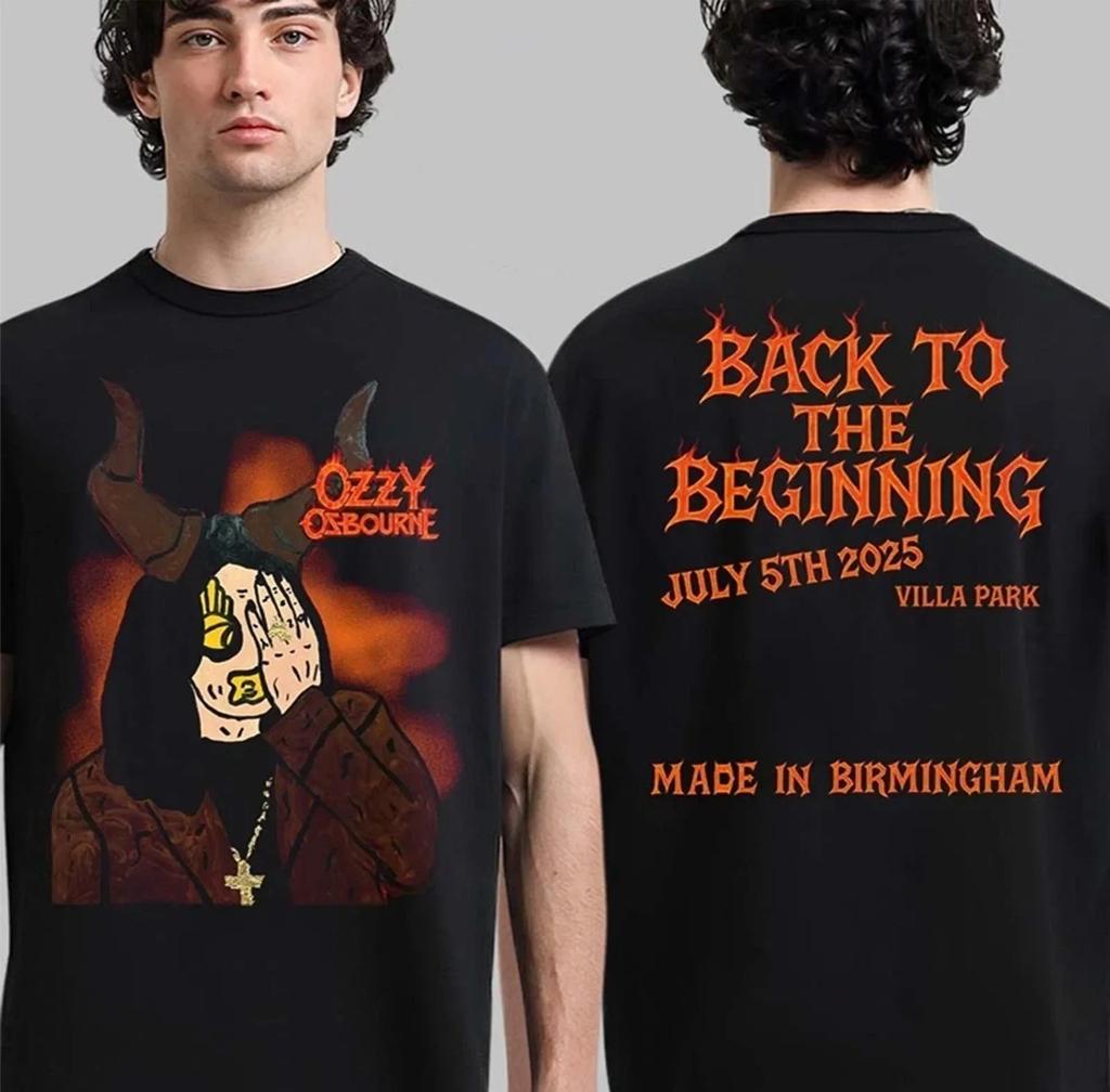 The New Black Sabbath and Oz Osborne Return To The Beginning of The Merck Event Print T-shirt Y2k New Style Top High Street