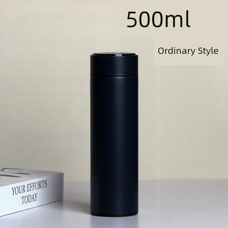 

Japan s New Model Portable Outdoor Business Water Cup with Filter, Tea Brewing Cup, Stainless Steel Large-Capacity Thermos Cup 500ml Black