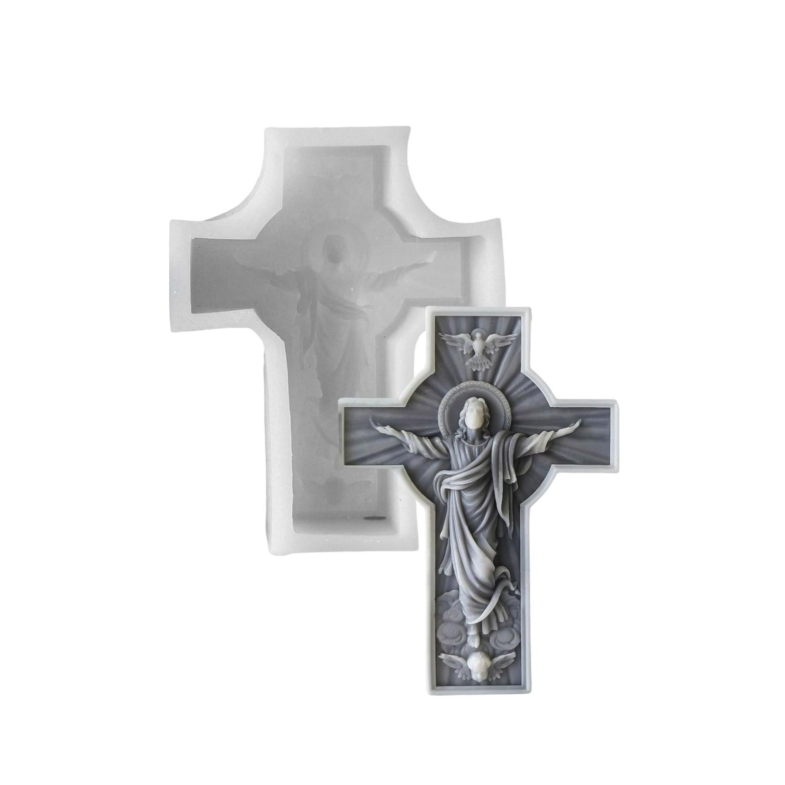 

Креативная силиконовая форма в форме креста, аксессуары для творчества, формы, формы для изготовления свечей, подходящие для любителей домашнего декора 1293