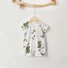 Summer Baby Bamboo Bodysuit: Lightweight, Breathable Short Sleeve Coverall for 3-24 Months