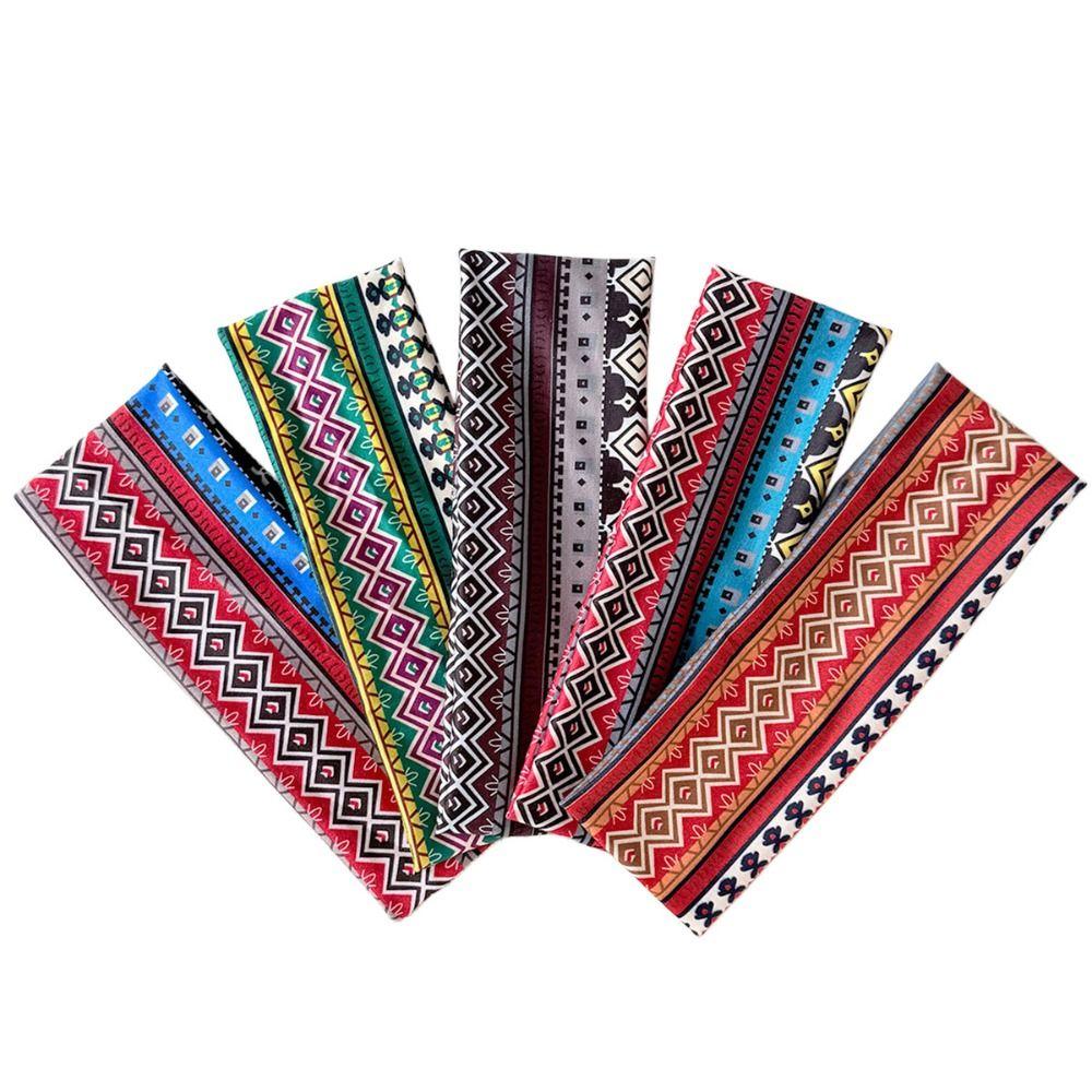 Ethnic Print Makeup Headband Sweat-absorbent Sport Hairband Durable Women's Hairband Daily Use