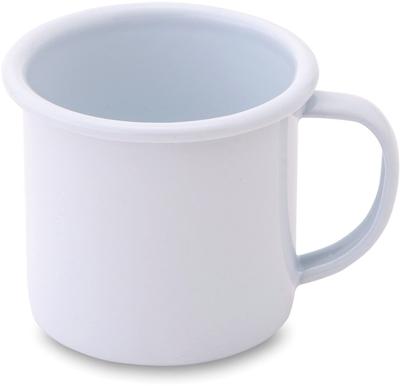 POSH LIVING Kitchen Accessories Enamel Mug, Stylish and Cute, Nordic Country, Antique Style, White