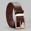 Casual Business Belt Luxury Metal Pin Buckle Belt Retro Waist Strap  For Man