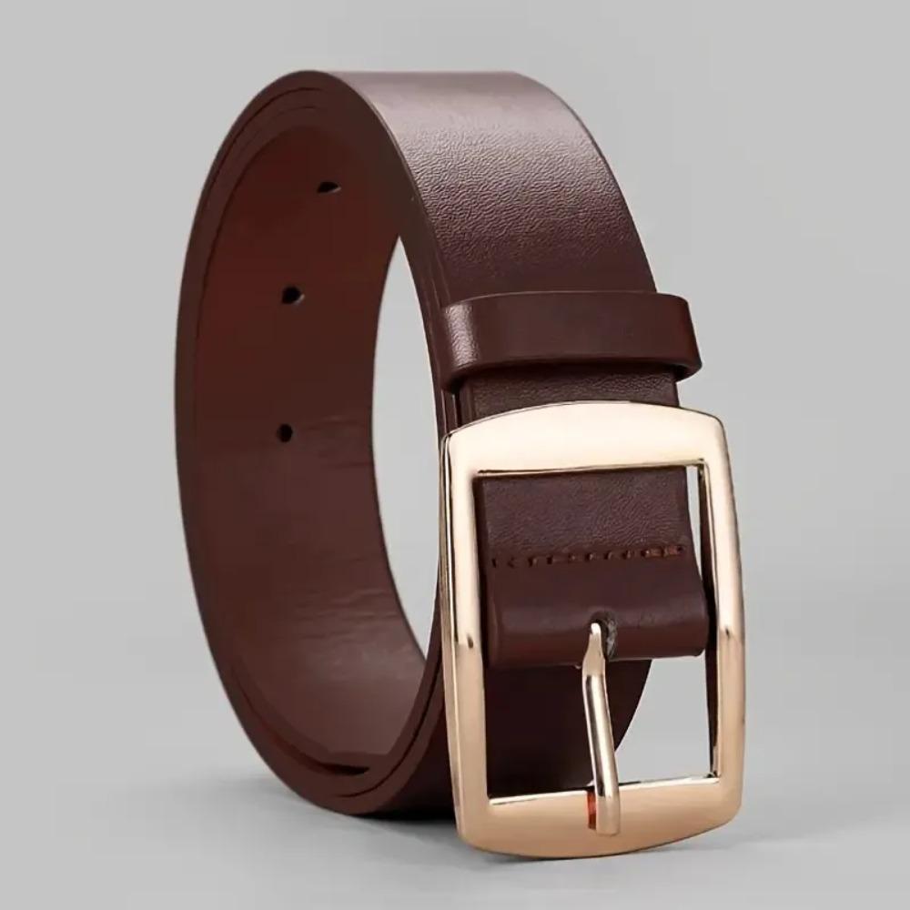 Casual Business Belt Luxury Metal Pin Buckle Belt Retro Waist Strap  For Man
