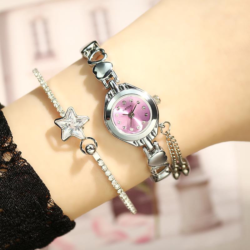 

Xiaoya Trendy Women s Quartz Watch with Bracelet - Stylish Design for Students фиолетовый