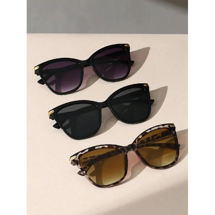 1/2/3 PCS Fashion Cat Eye Plastic Frame Women Sunglasses For Men Daily Life Shades Eyewear Accessories.
