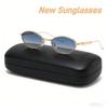 New Vintage Oval Frame Sunglasses Women Luxury Metal Frame Sunscreen Eyeglasses Fashion Outdoor UV400 Sunglasses Men's Goggles