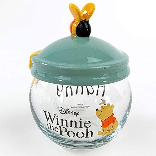Sun Art Disney Winnie the Pooh Glass Canister Honey Pot SAN3288