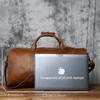 NZPJ Retro Genuine Leather Travel Bag Crazy Horse Leather Men's Handbag Top Layer Cowhide Crossbody Bag Wearable Trolley Luggage