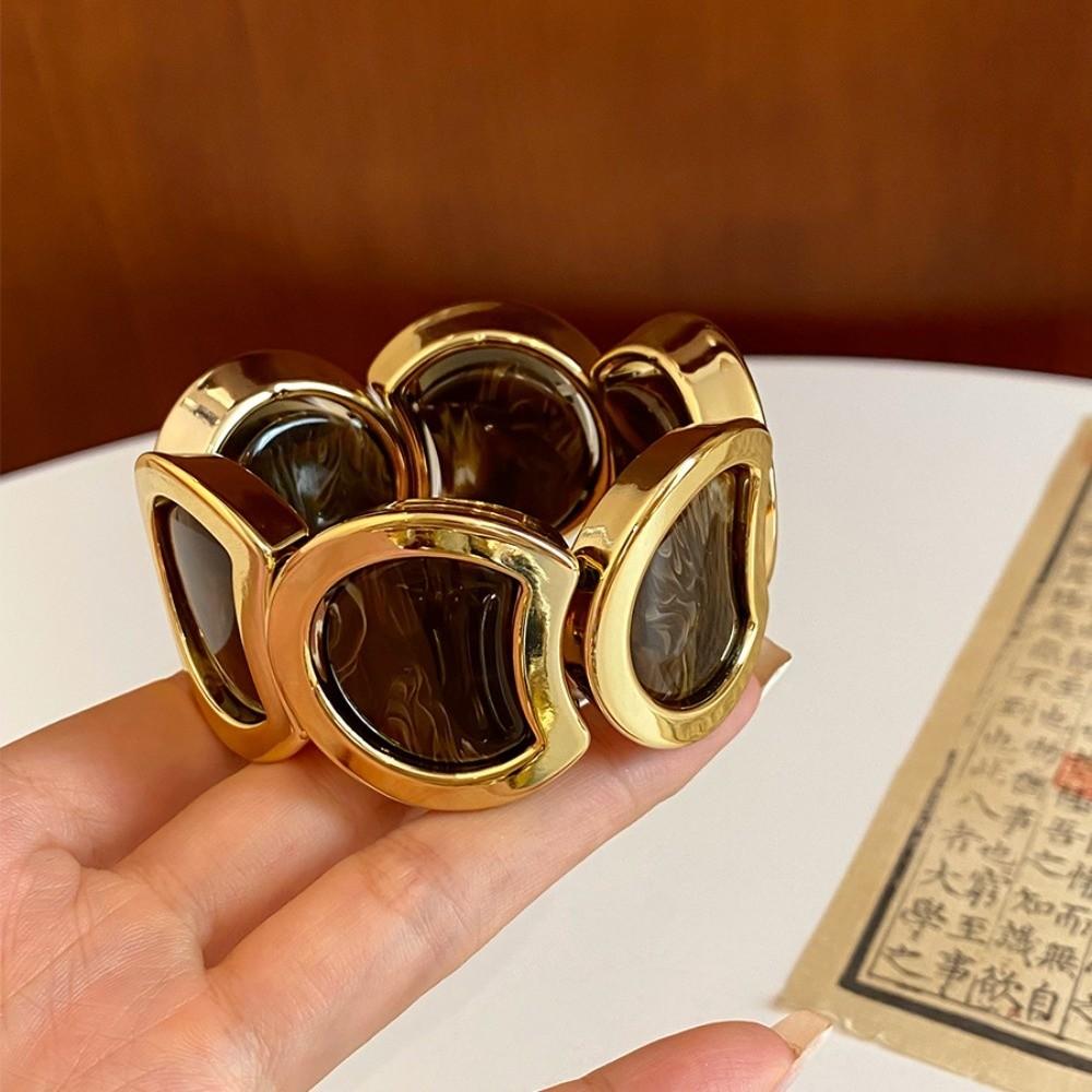 Geometric Links Women's Stretch Bracelet Stretch Fit Vintage Bangle Acrylic Bracelet  Daily Outfits