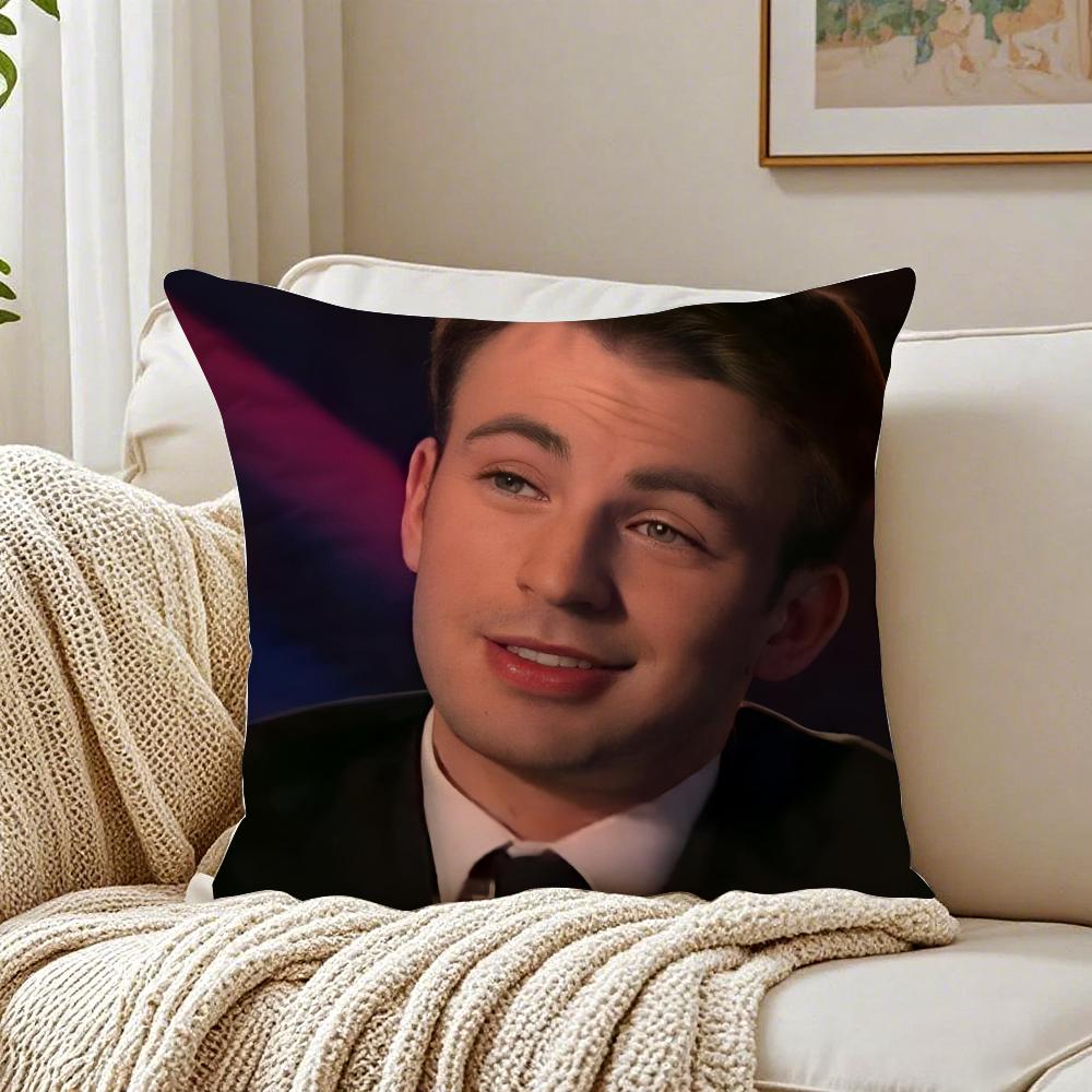 

Handsome Talented American Actor CChris Evans Cushion Cover Pillowcase Antidustmite living Room Sofa Decor Cushion Room 30X30cm