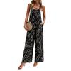 Women's Casual Jumpsuits Collection, Sleeveless Rompers In Multiple Prints & Solids, Elastic Waist Wide Leg One-Piece Outfits