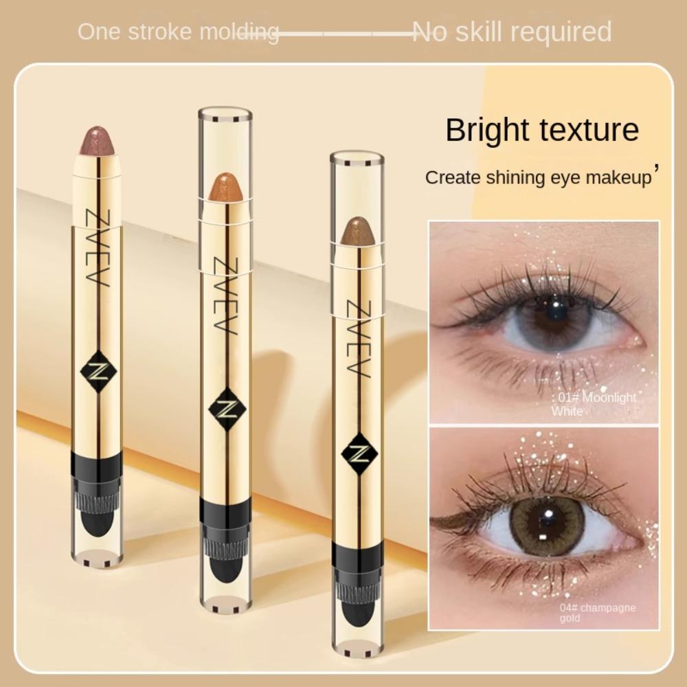 Matte & Shine Highlighting Eyeshadow Stick 2-in-1 Waterproof Eyeshadow Liquid & Liner, Double-ended Eyeshadow Stick, Crayon, Easy-to-use Waterproof