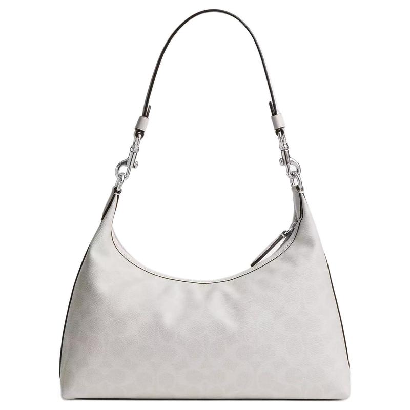 Coach Juliet 30 Detachable Short Shoulder Strap Coated Canvas Shoulder Bag Large Women's Silver Chalk
