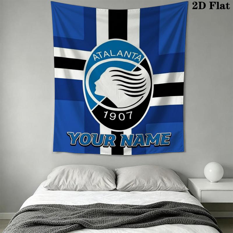 Custom Name Atalanta BC Wall Tapestry Aesthetic Wall Hanging Printed Fabric Blanket Decorative Tapestries for Bedroom Living Room Home Decor