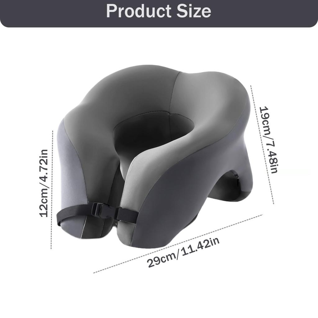 2-in-1 Travel Pillow Face Down with Cooling Gel Memory Foam Face Pillow for Relax Arms Sleeping On the Table During Lunch Break