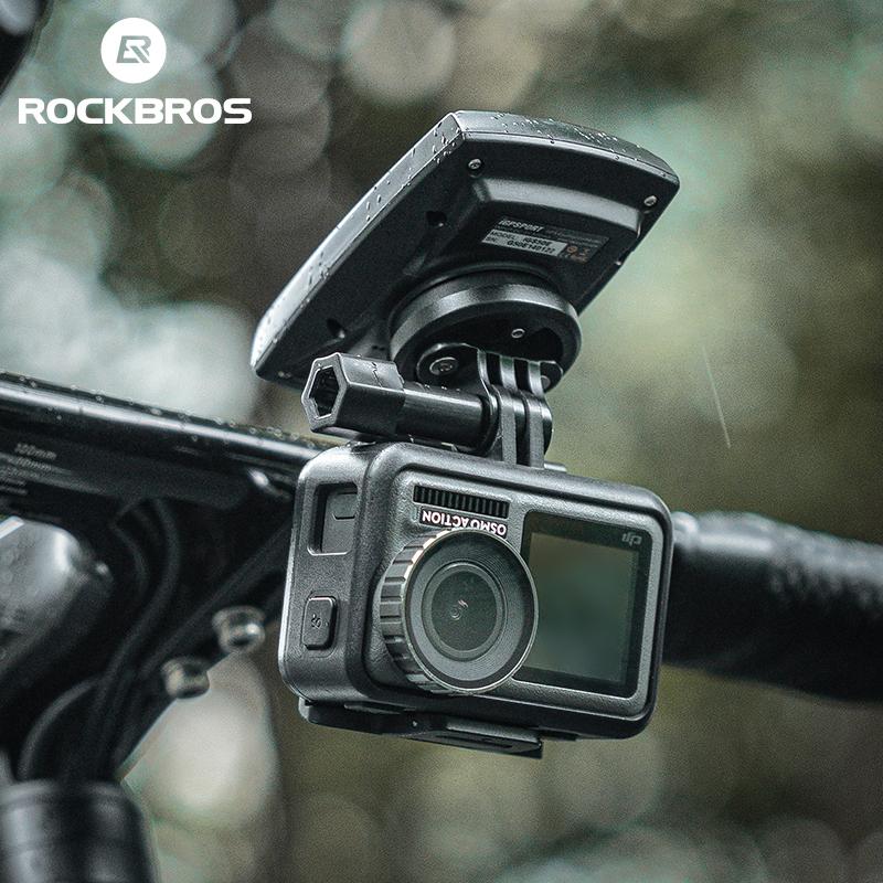 ROCKBROS Bicycle Computer Holder Aluminum Alloy Bike Stopwatch Speedometer Mount Stand For Garmin Wahoo Bryton GoPro Light Stand
