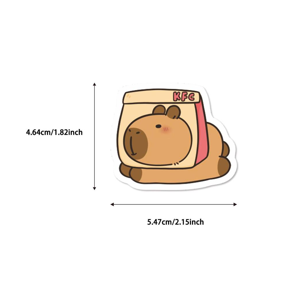 Cute Capybara Stickers: 55 Cartoon DIY Decals for Phone, Water Cup, or Stationery Decoration