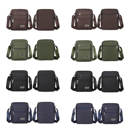 Men Small Crossbody Bag Multi-Pocket Sling Bag Waterproof Lightweight Shoulder Bag for Street Work Commuting