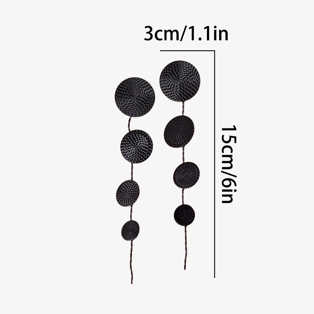 Exaggerated Circular Earrings Round Ear Pendant Vintage Drop Earrings Jewelry Gifts