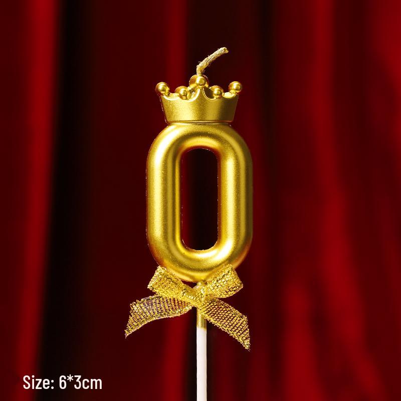 Gold Number Birthday Candles - Cartoon Cake Decorations for Kids' Parties
