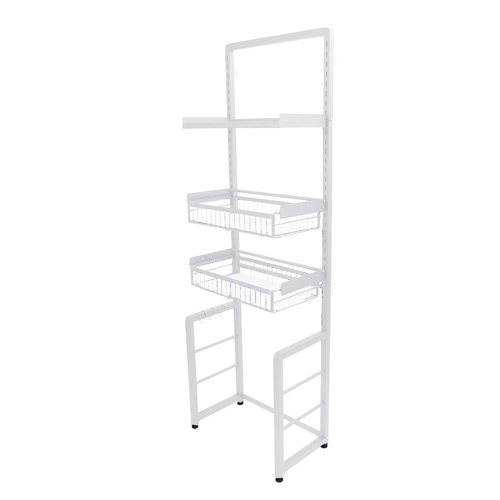 

Над унитазом Стойка для туалета Органайзер для ванной комнаты Выдвижная регулируемая конструкция Подходит для большинства унитазов