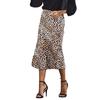 Women High Waist Leopard Print Fashion Girls Sexy Uniform Pleated Skirt
