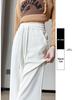 2025 Women's High-Waisted Velvet Pants - European Cotton, Loose Straight-Leg, Autumn/Winter Fashion