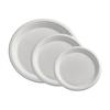Round Plate Made Of Sugar Cane Pulp, Ecological, .