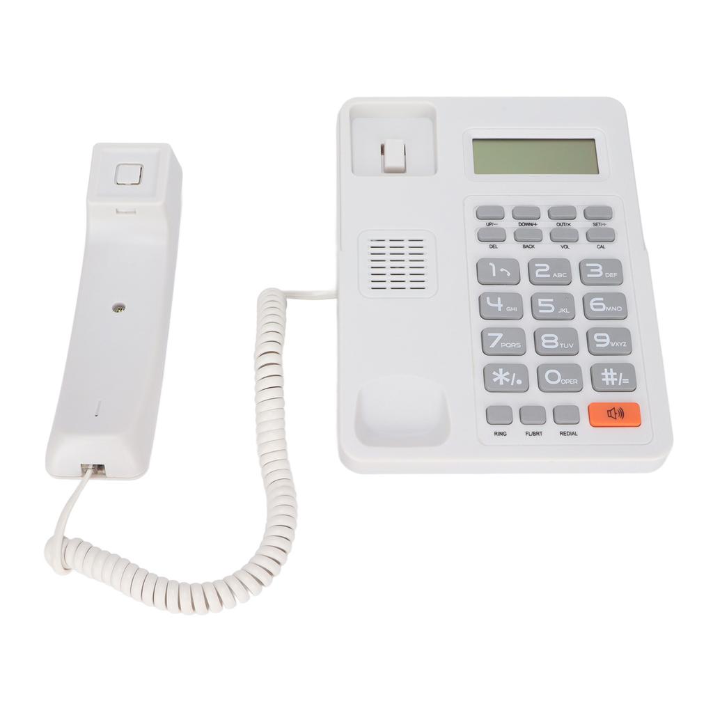 KXT8204CID Telephone Home Office Hotel Telephone Support Semihands Free Battery Free(White )