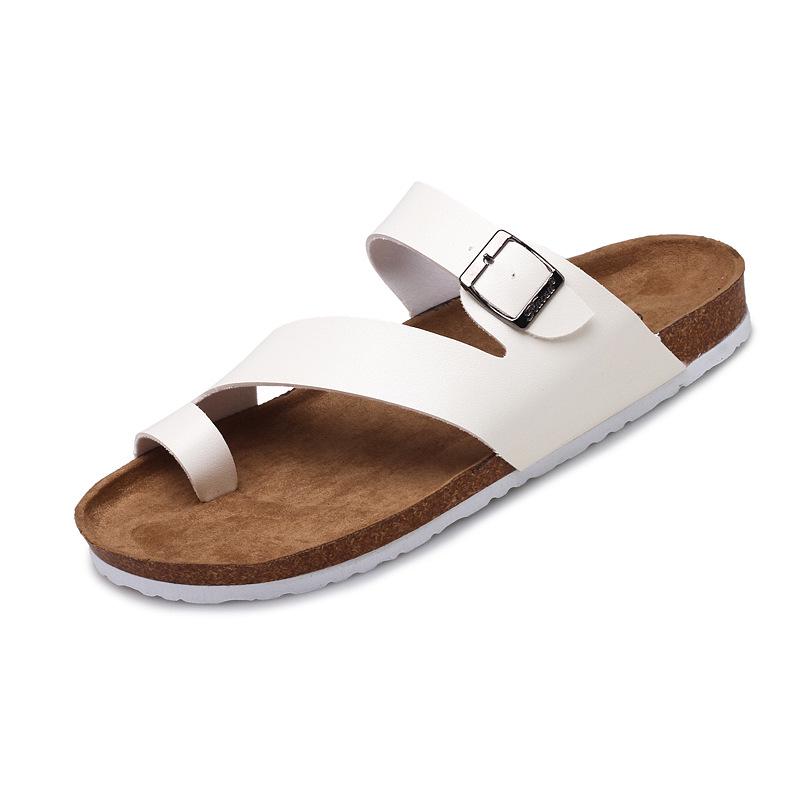 Men's Korean Style Cork Slip-On Sandals - Casual Summer Beach Flip Flops.