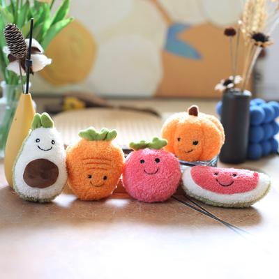 Cute Cute Fruit Pendant Plush Toy Doll Watermelon Carrot Bag Hanging Decoration Keychain Doll