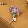 Metal Brooches Carnation Flower Brooch Pin for Women, Luxury Rhinestone Floral Vintage Pins Lapel Pin, Alloy Jewelry Accessory Wedding Party