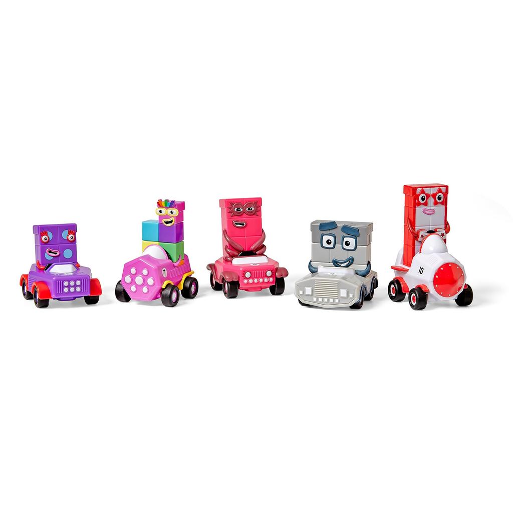 Numberblocks Numberblocks Miniature Car Figure Character Authentic Set, 6-10 Cars, 5-Piece Set, 96928,