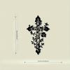 Floral Cross Metal Wall Art, Christian Religious Flower Cross Decor
