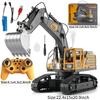 Remote 2.4G Control Engineering Vehicle Toys For Boys 4Wd Alloy Excavator Bulldozer Construction Rc Car Toy Kids Birthday Gift
