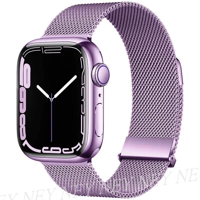 Milanese Loop for apple watch band 44mm 40mm 45mm 41mm 42-38-44 mm strap ultra 2 49mm metal bands iwatch series 9 8 7 6 SE 5 4 3