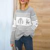 Women Christmas Sweater Long Sleeve  Christmas Tree Knitting Sweater Tops